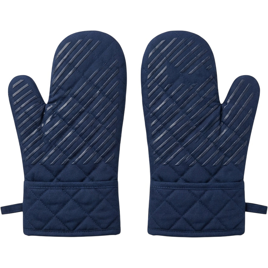 Nexox Quilted Cotton Oven Mitt Pair 33 cm Navy