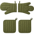 Nexox Oven Mitt and Pot Holder Set of 4 Olive Green - Product view